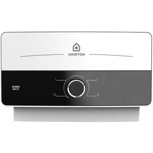 ARISTON Aures Slim Multi Instant Water Heater, 9.5 kW, Black and White - AURESM95EU