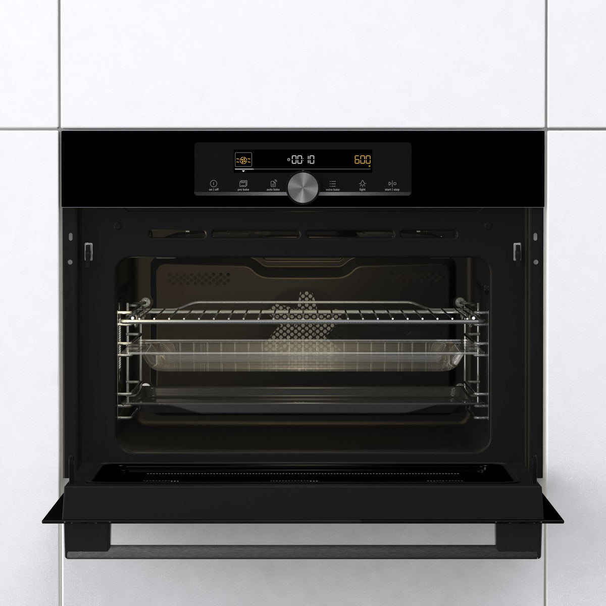 Gorenje G600 Digital Built-In Electric Oven With Microwave, 60 cm, 50 Liter, Black - BCM4547A10BG