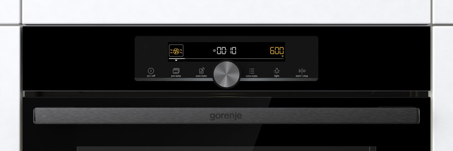 Gorenje G600 Digital Built-In Electric Oven With Microwave, 60 cm, 50 Liter, Black - BCM4547A10BG