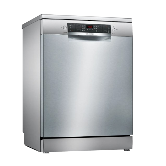BOSCH Series 4 Freestanding Dishwasher, 60 cm, 12 Persons, Silver - SMS46JI01V
