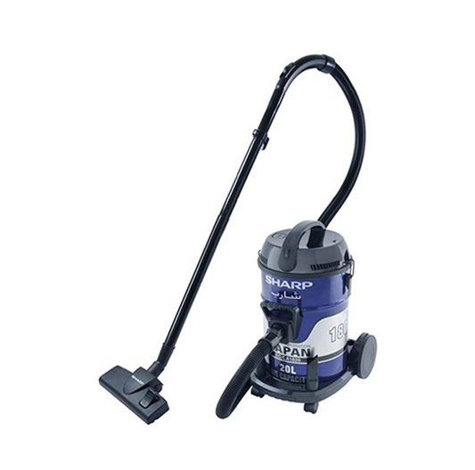 SHARP Pail Can Vacuum Cleaner 1800 Watt Cloth Filter Blue EC-CA1820-X