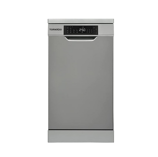 TORNADO Dishwasher 10 Person 45 cm Digital 7 programs Dark Silver TDV-FN107DDS
