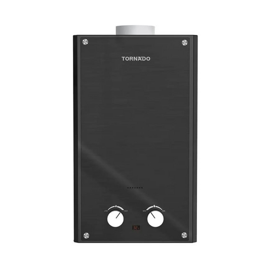 TORNADO Gas Water Heater 10 L Natural Gas Glass Black GHE-10MP-GB