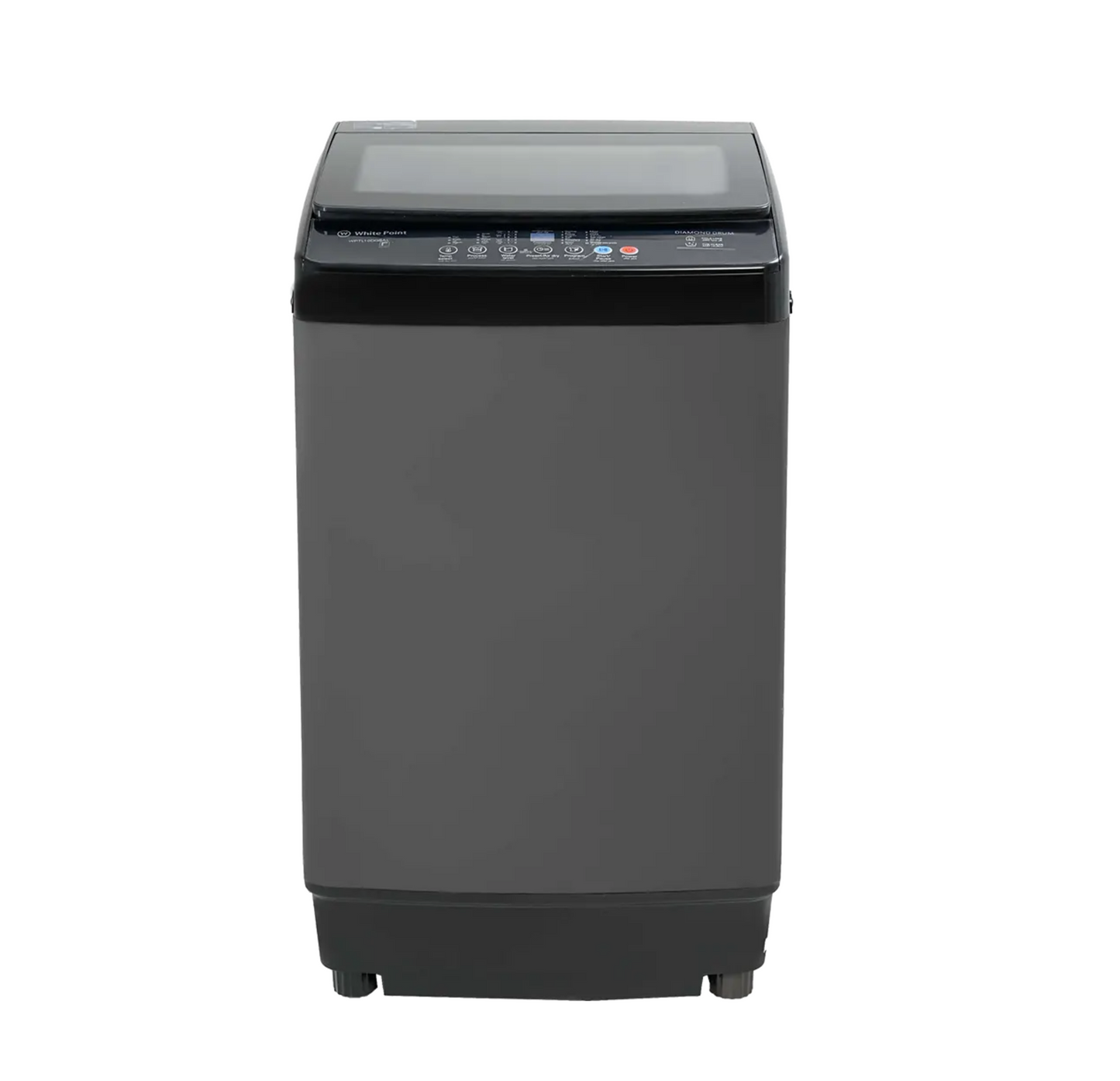 WHITE POINT Top loading Washing Machine 10 KG Digital Screen – Diamond Drum in Dark Grey Color WPTL10DGBAL