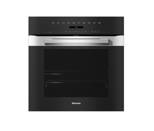 Miele Built-In Electric Oven Digital Touch Pyrolytic Soft Open Black Stainless Steel 60 cm Model-H 7262 BP