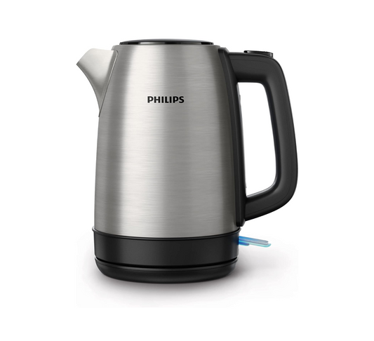 Philips Daily Collection Stainless Steel Kettle with Spring Lid and Light Indicator, 1.7L - HD9350