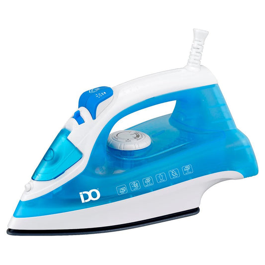 IDO Steam Iron 280ml 2200 Watt  White and Blue - SI2200-BWH