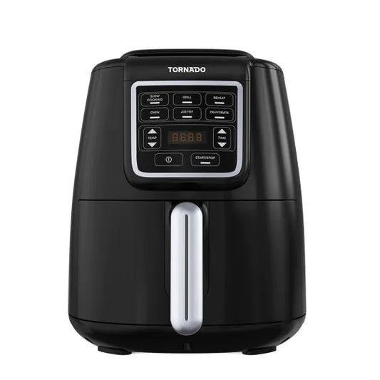 TORNADO Digital Air Fryer, 4 Liters, 1550W, Black and Silver - THF-1554D-XL-BS