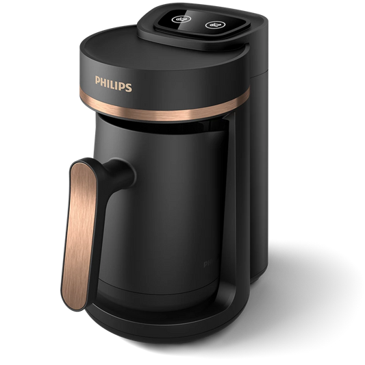 PHILIPS Series 5000 Turkish Coffee Machine, 4 Cups, Black - HDA150-60